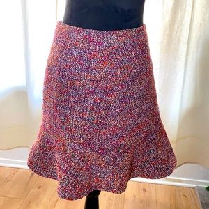 LOFT Multicolor tweed skirt